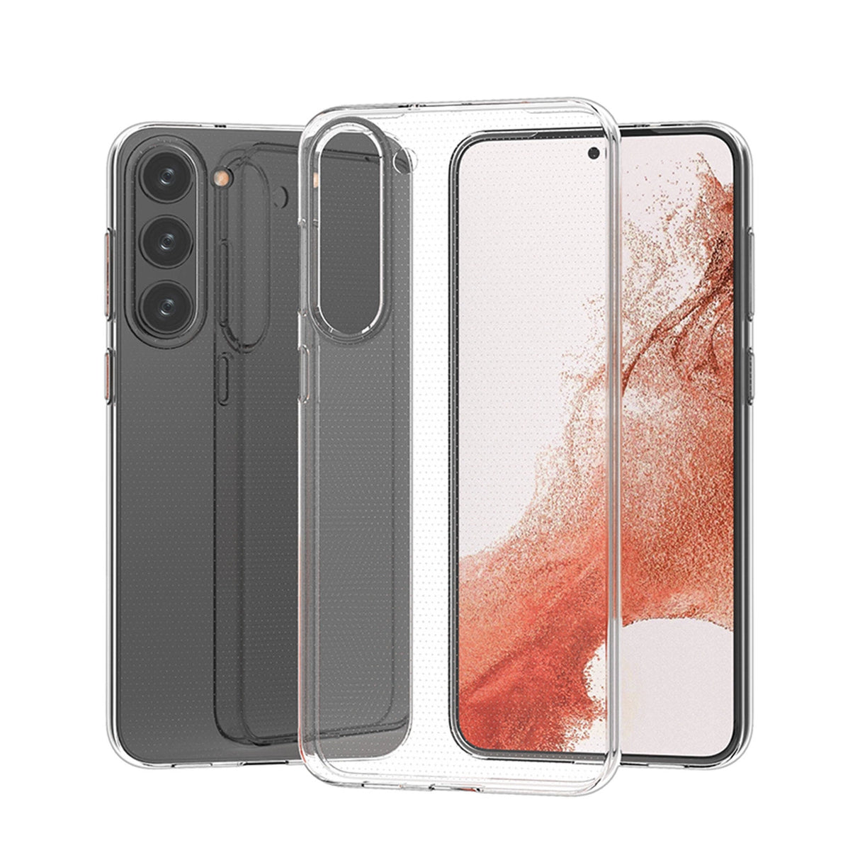 Ultra Clear 0,5 mm æske til Samsung Galaxy S23+ tynd omslag gennemsigtig