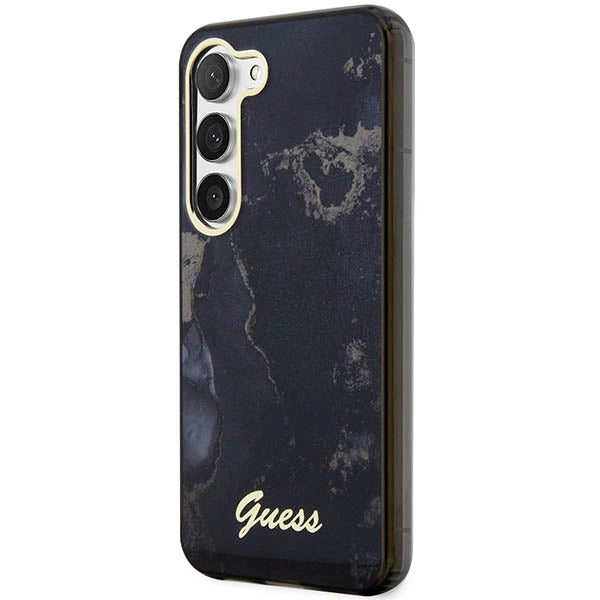 Guess GUHCS23SHTMRSK S23 S911 sort/sort hårdkasse Golden Marble Collection