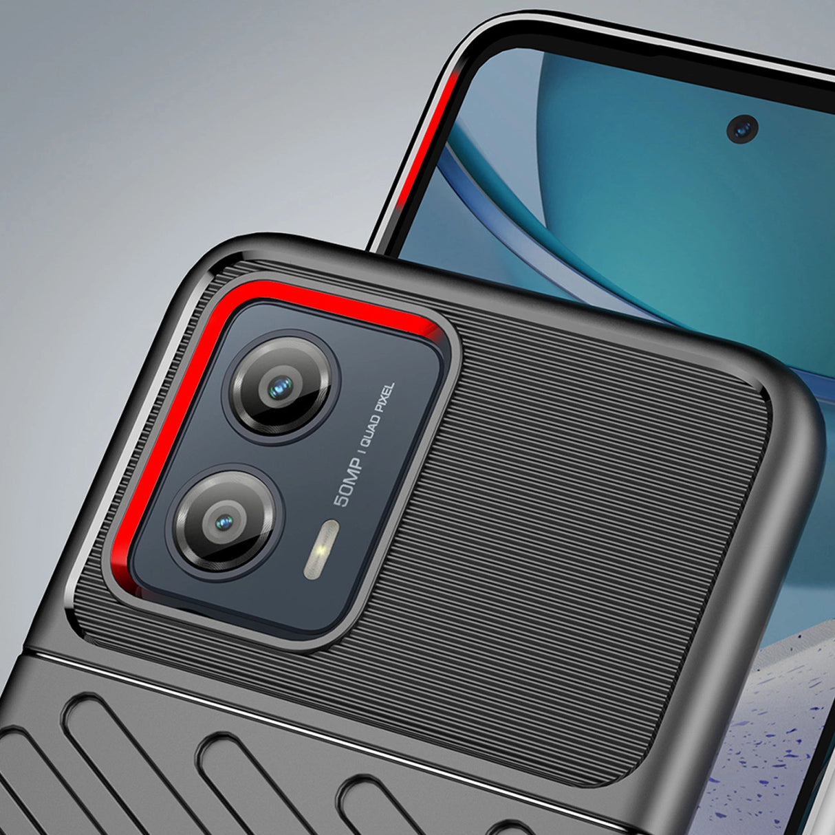 Thunder Case til Motorola Moto G53 silikone rustning case sort