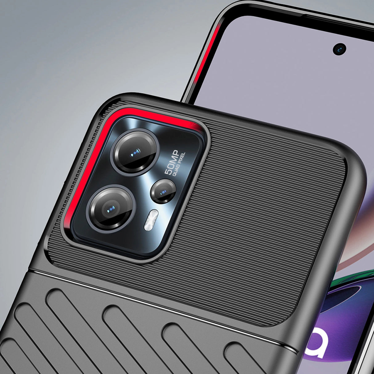 Thunder Case til Motorola Moto G13 silikone rustning case sort