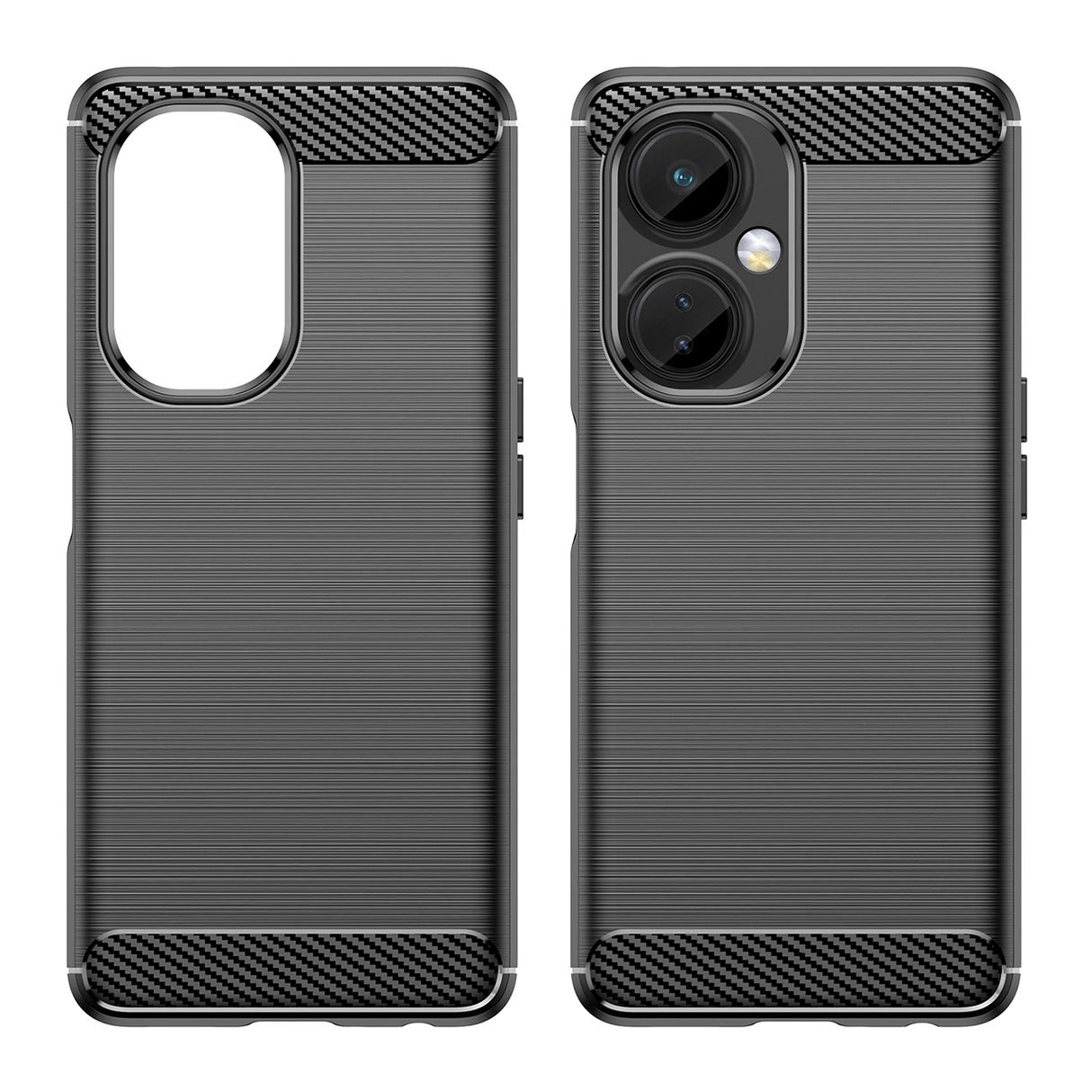 Carbon Case til OnePlus Nord CE 3 fleksibelt silikone carbon cover sort