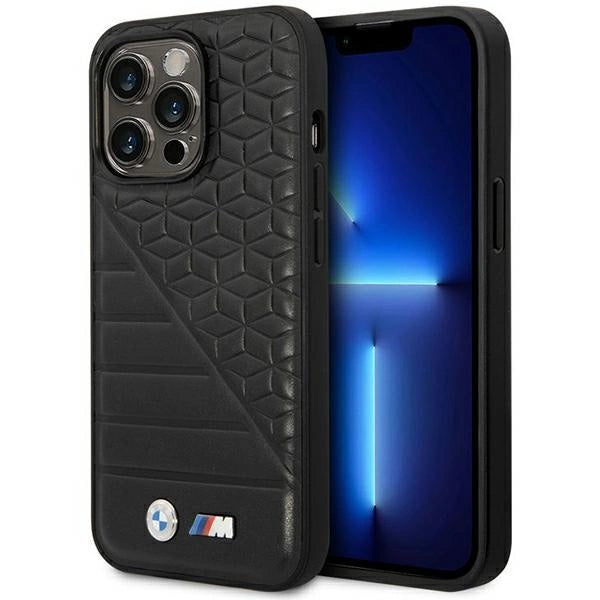 BMW Bi Pattern Case til iPhone 14 Pro 6.1" - sort