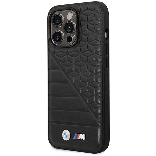 BMW Bi Pattern Case til iPhone 14 Pro 6.1" - sort