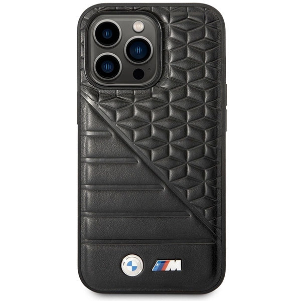 BMW Bi Pattern Case til iPhone 14 Pro 6.1" - sort