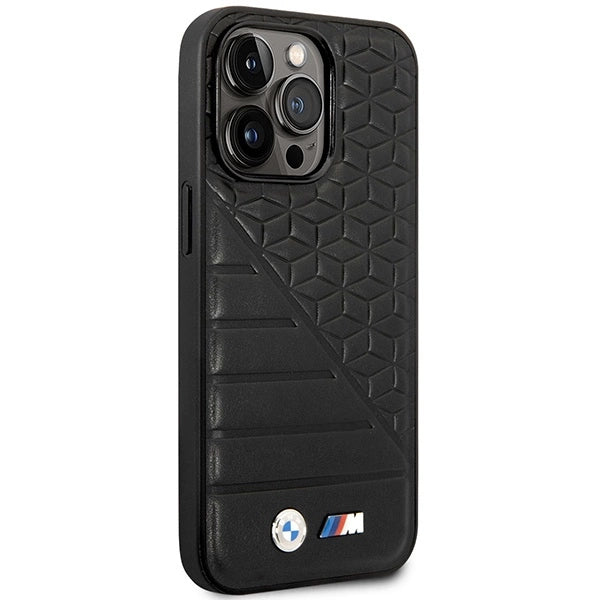 BMW Bi Pattern Case til iPhone 14 Pro 6.1" - sort