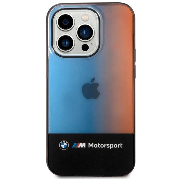 BMW Half Tricolor Case til iPhone 14 Pro Max 6.7" - sort