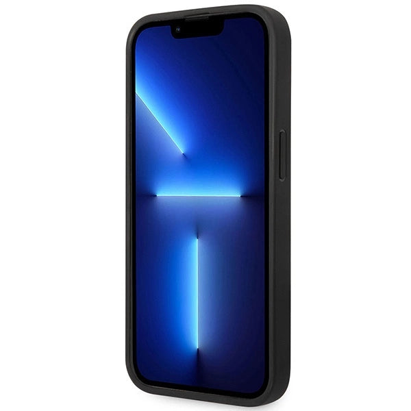 Case BMW BMHMP14X22RPSK iPhone 14 Pro Max 6.7" sort/sort Ledersæder MagSafe mønster