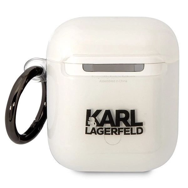Karl Lagerfeld KLA2HNIKTCT AirPods 1/2 cover gennemsigtigt Karlons hoved
