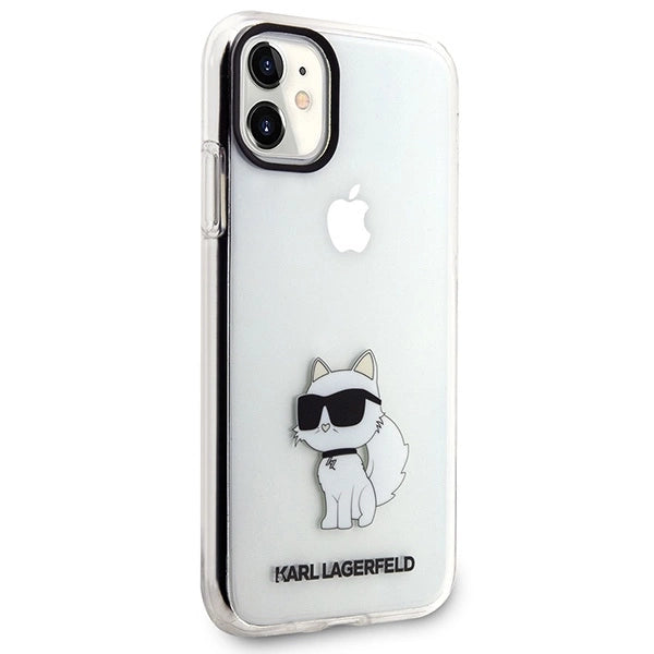 Karl Lagerfeld æske til iPhone 11 / XR fra Ikonik Choupette-serien - gennemsigtig