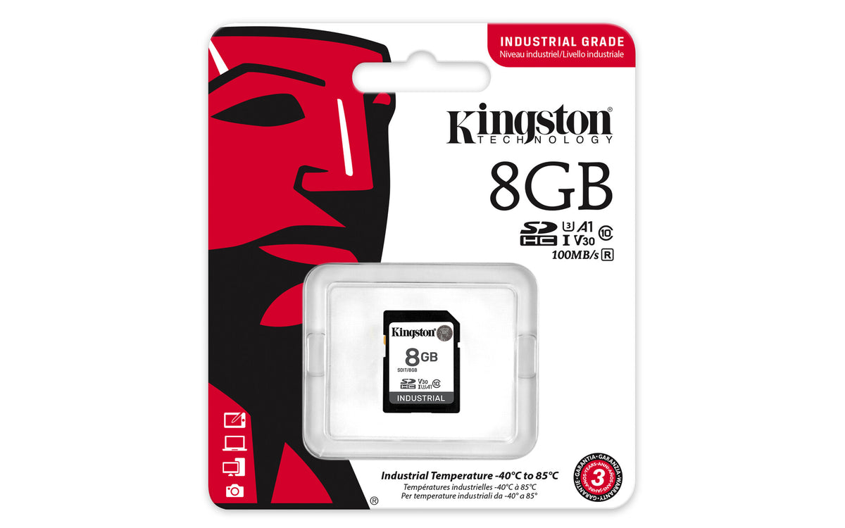 Kingstonas | SDHC SD | ,,Flash" atminties kortele | 8 GB | Juodas