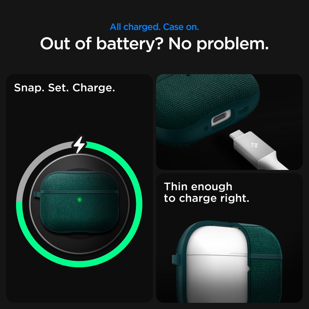 Spigen Urban Fit Apple Airpods Pro 3 Midnatsgrøn