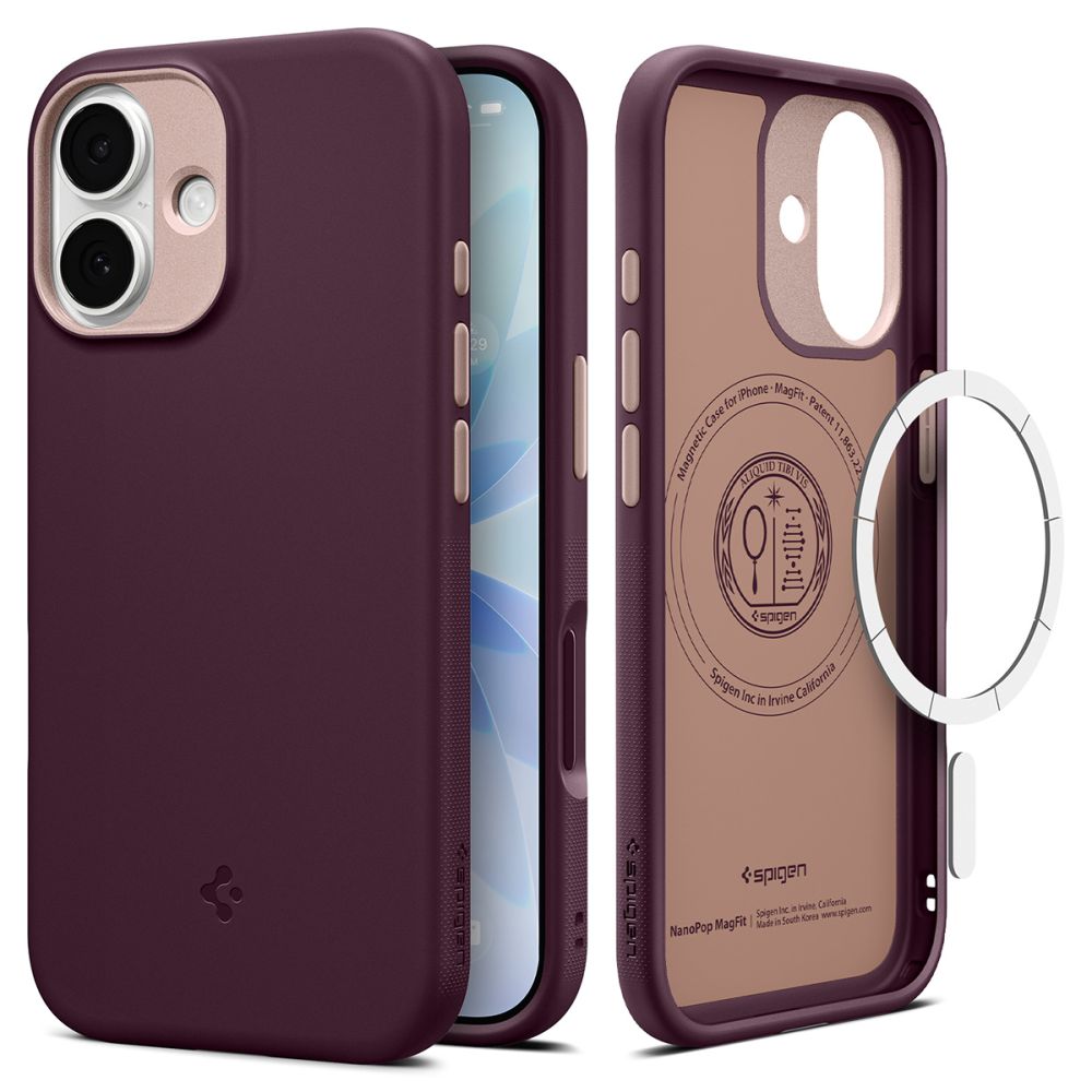 Spigen Nano Pop Mag Magsafe Iphone 17 Burgundy Bønne