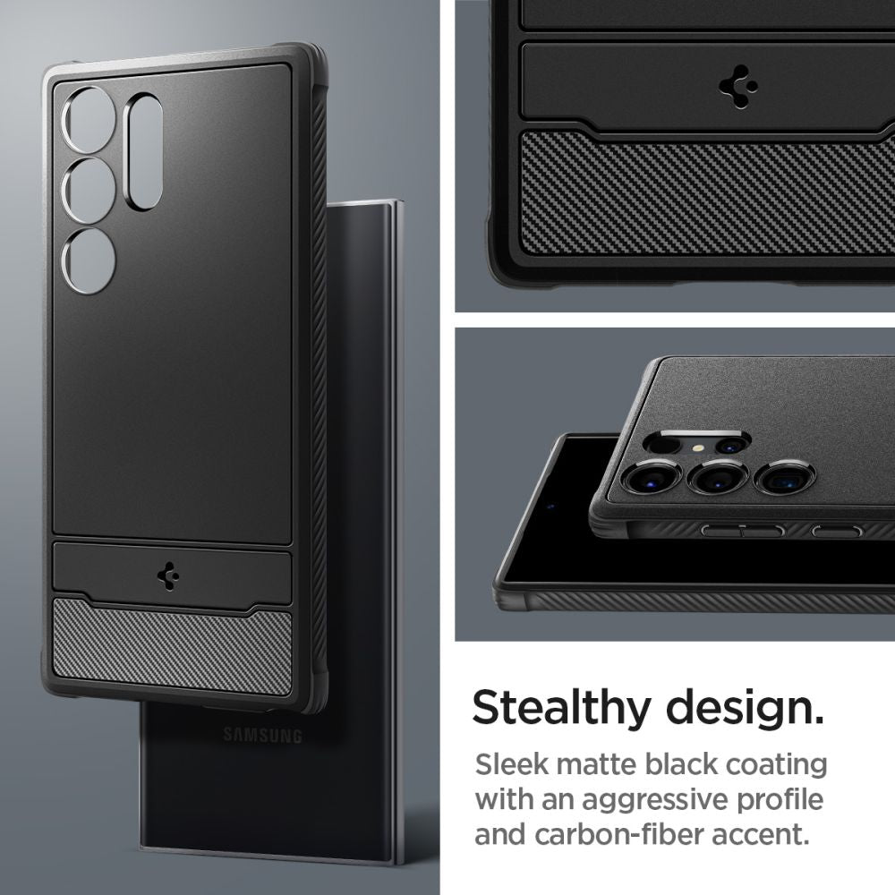 Spigen Rugged Armor Galaxy S24 Ultra Mat Sort