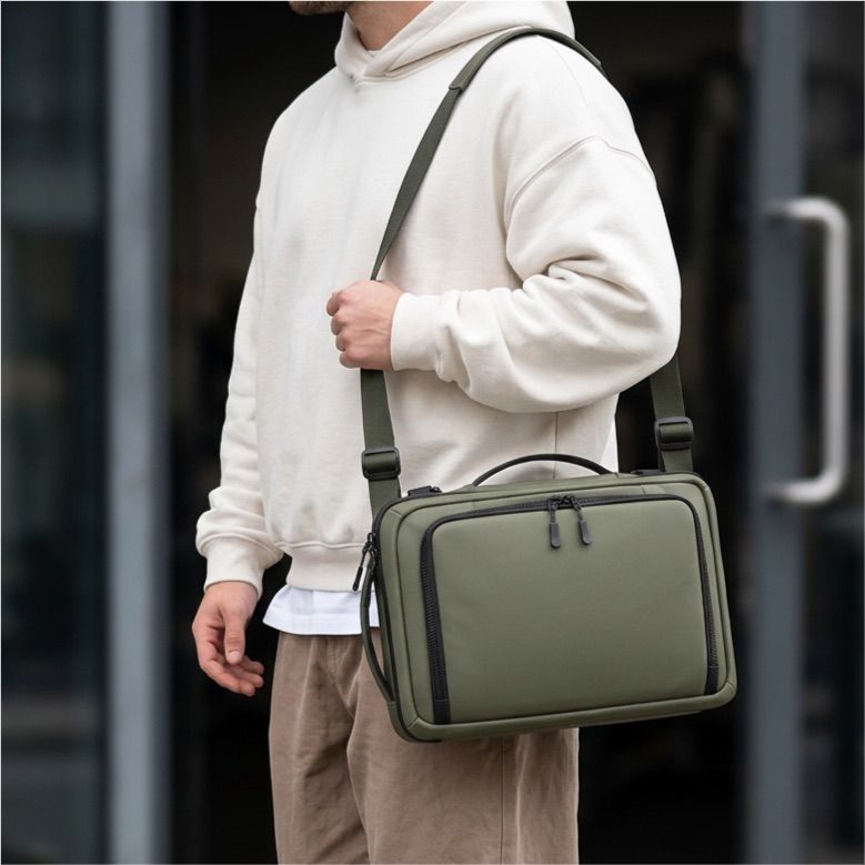 Tech Protect Defender S50 Ryanair & Wizzair Rejse Laptop Rygsæk 20 L 40x20x25 Olivengrøn