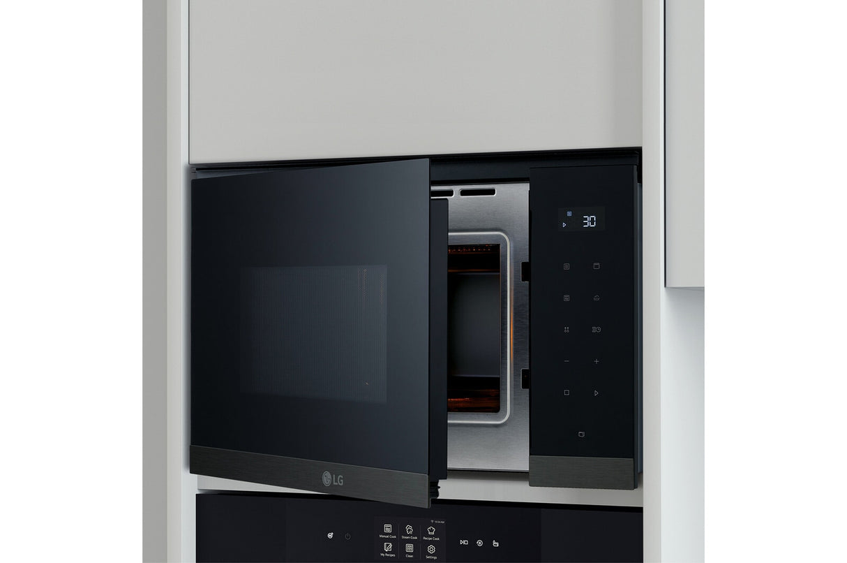 LG MG7Z2593B mikrobølgeovn Sort, Rustfrit stål Grill mikroovn Indbygget 25 L 900 W