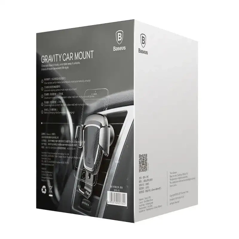 Baseus-gravitationsgreb på bilens gitter - sort