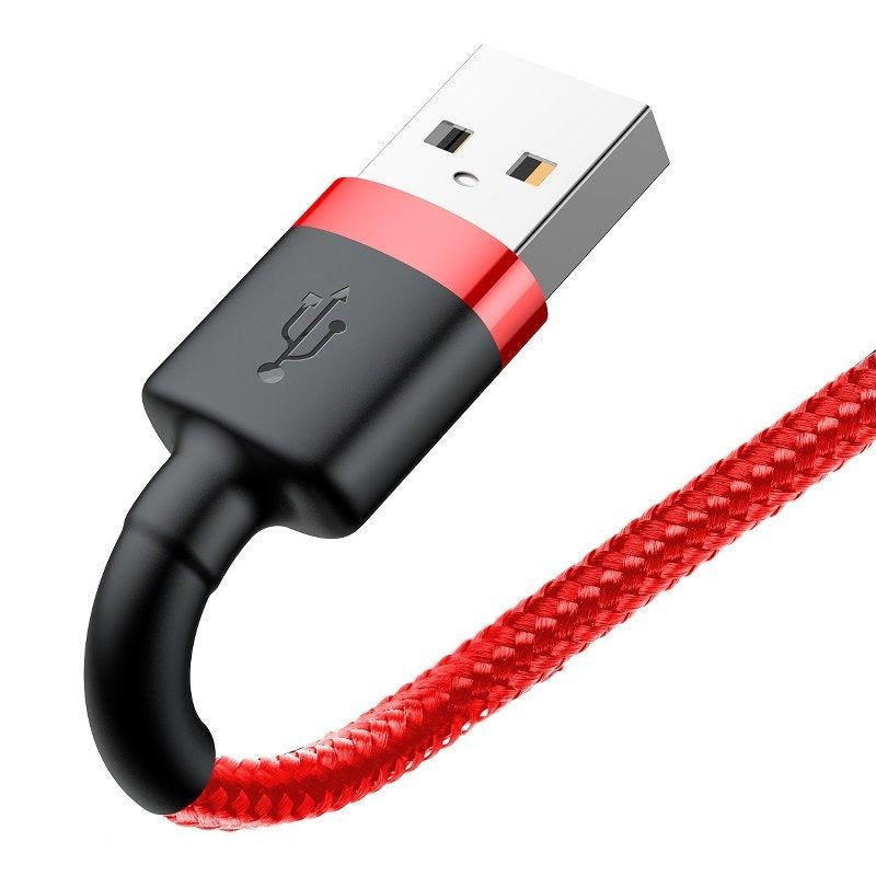 Baseus Cafule USB Lightning kabel 2,4 A 1 m (sort + rød)