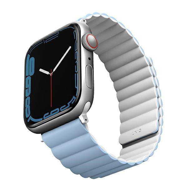 Uniq Revix rem til Apple Watch 1/2/3/4/5/6/7/8/SE/SE2/Ultra 42/44/45/49 mm - hvid og blå