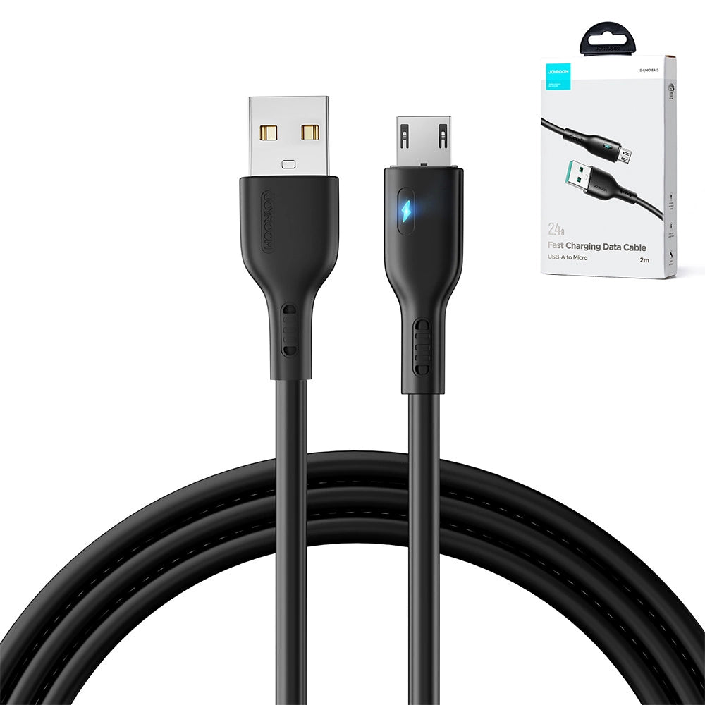 Joyroom Premium Series A13 USB-A / micro USB 2.4A kabel 2m - sort