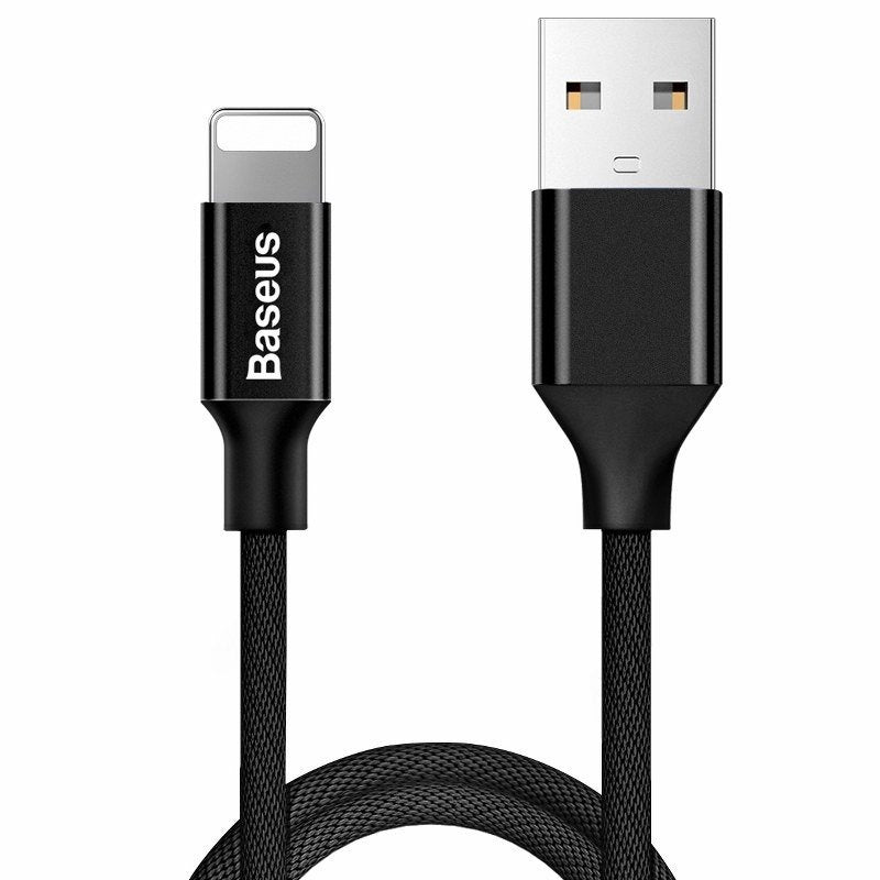Base Yusiven Lightning Cable 120cm 2A - sort