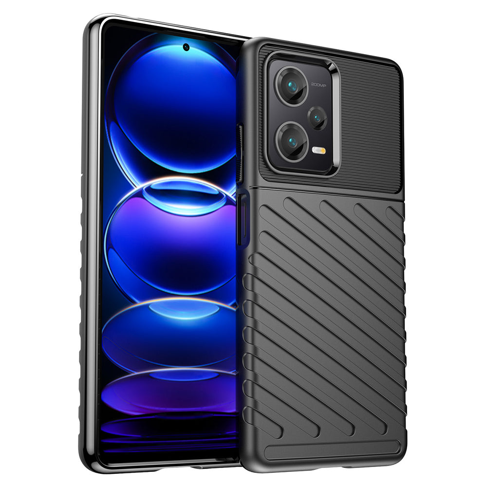 Thunder Case til Xiaomi Redmi Note 12 Pro+ silikone rustningskasse sort