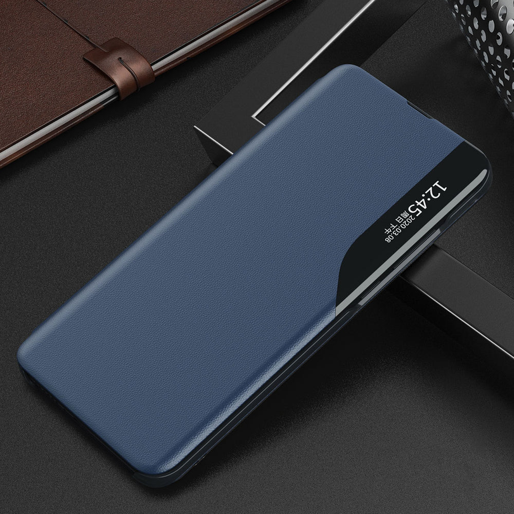 Eco læder View Case cover til Samsung Galaxy A24 4G med flip stand sort