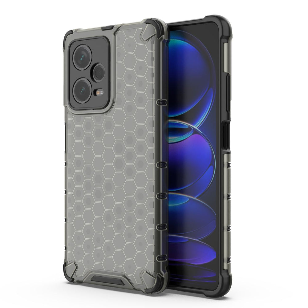 Honeycomb case til Xiaomi Redmi Note 12 Pro+ pansret hybrid cover sort