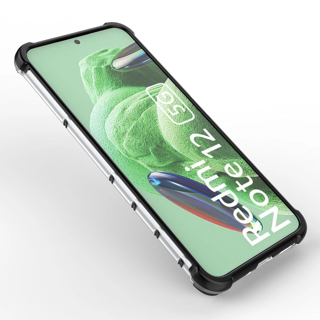 Honeycomb case til Xiaomi Redmi Note 12 5G / Poco X5 5G pansret hybrid cover sort