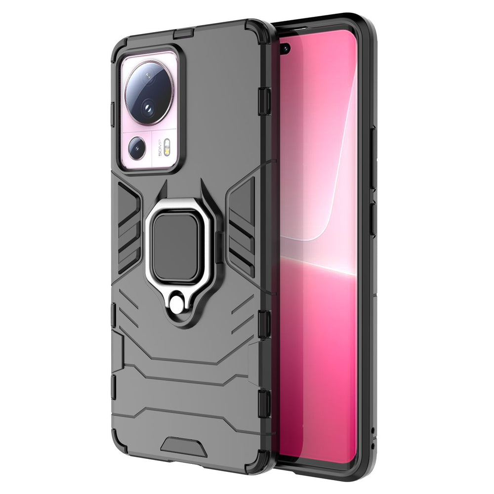 Ring Armor case til Xiaomi 13 Lite pansret cover magnetisk holder ring sort