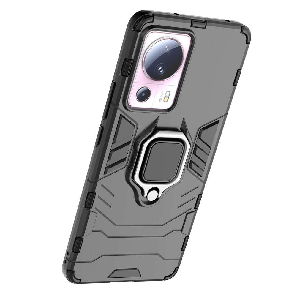 Ring Armor case til Xiaomi 13 Lite pansret cover magnetisk holder ring sort