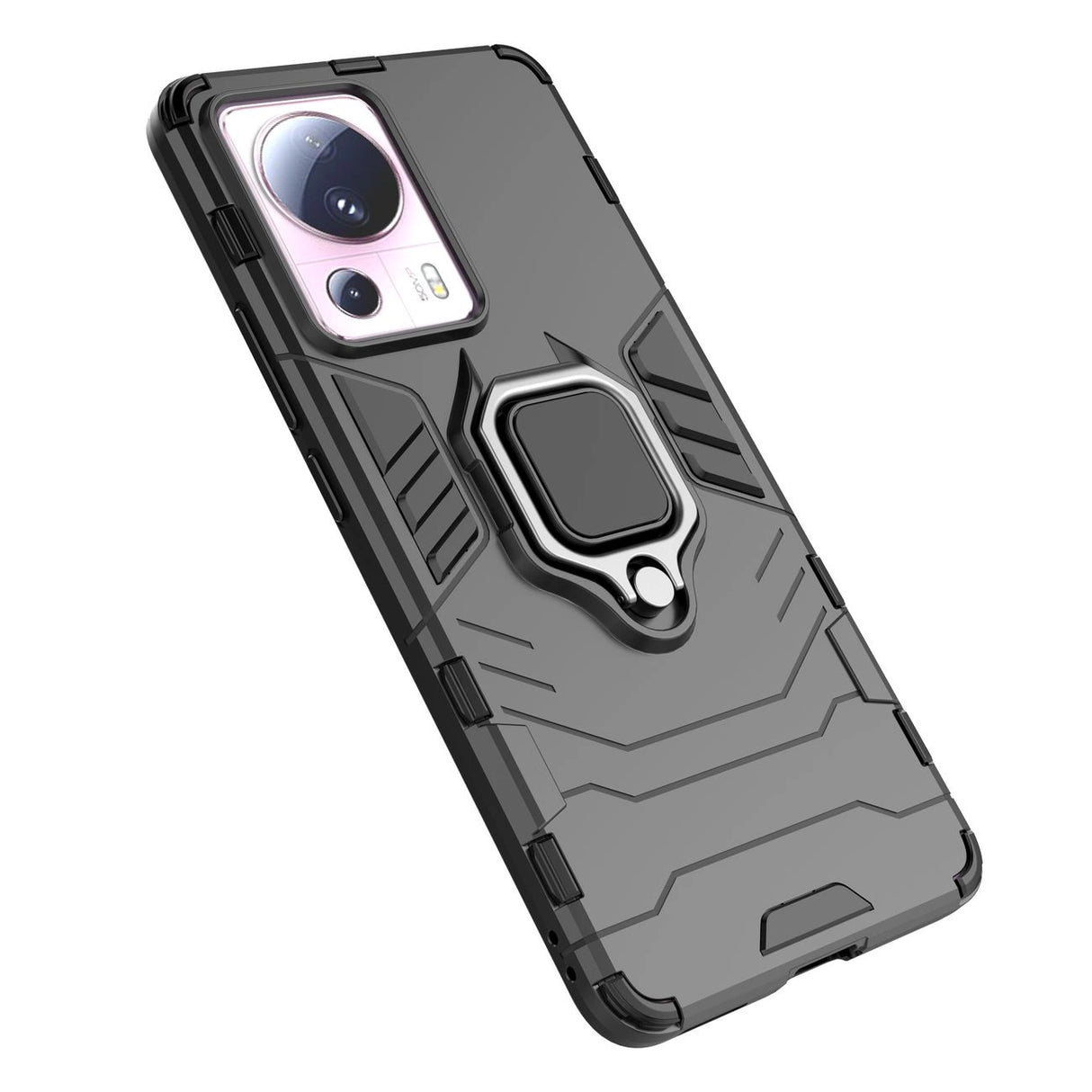 Ring Armor case til Xiaomi 13 Lite pansret cover magnetisk holder ring sort