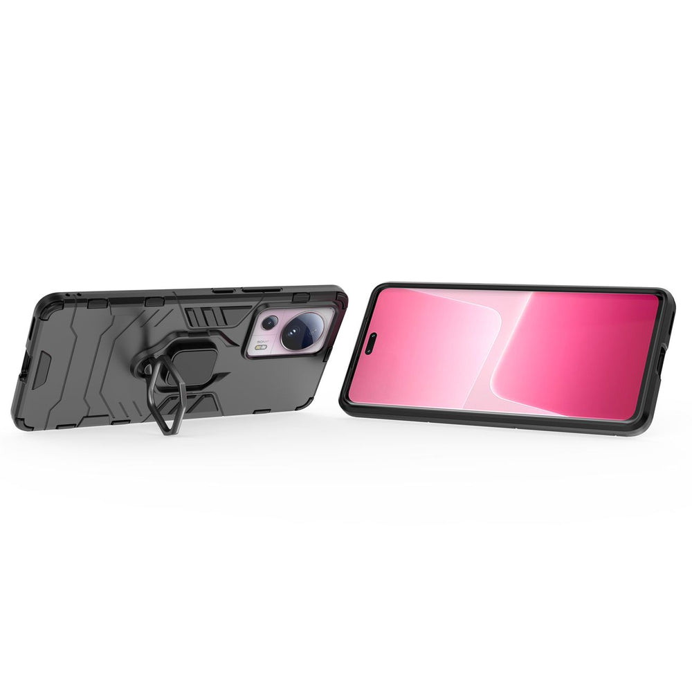 Ring Armor case til Xiaomi 13 Lite pansret cover magnetisk holder ring sort