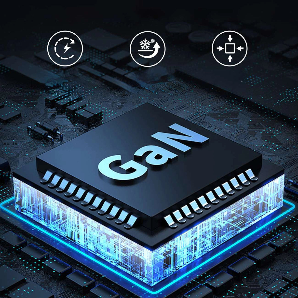 Choetech PD8008 100W GaN hurtigoplader 2x USB-A / 2x USB-C - hvid