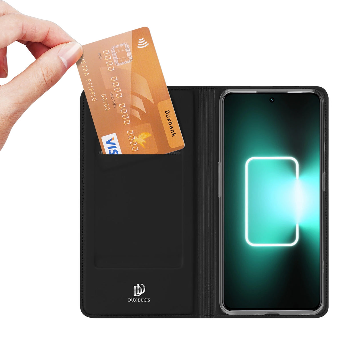 Dux Ducis Skin Pro Case til Realme GT Neo 5 / Realme GT3 Flip Cover Card Wallet Stand Black
