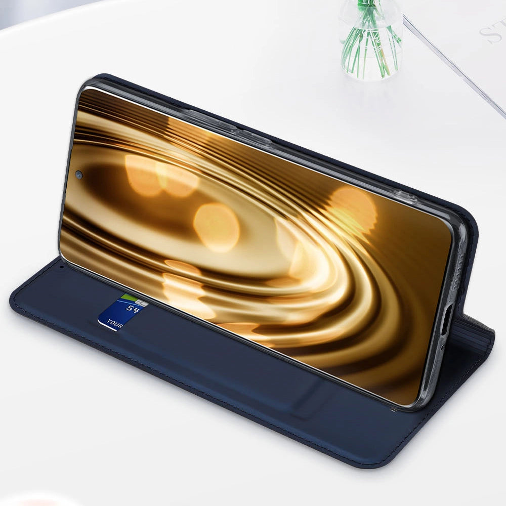 Dux Ducis Skin Pro æske til Honor Magic5 flip cover kort tegnebog stativ sort