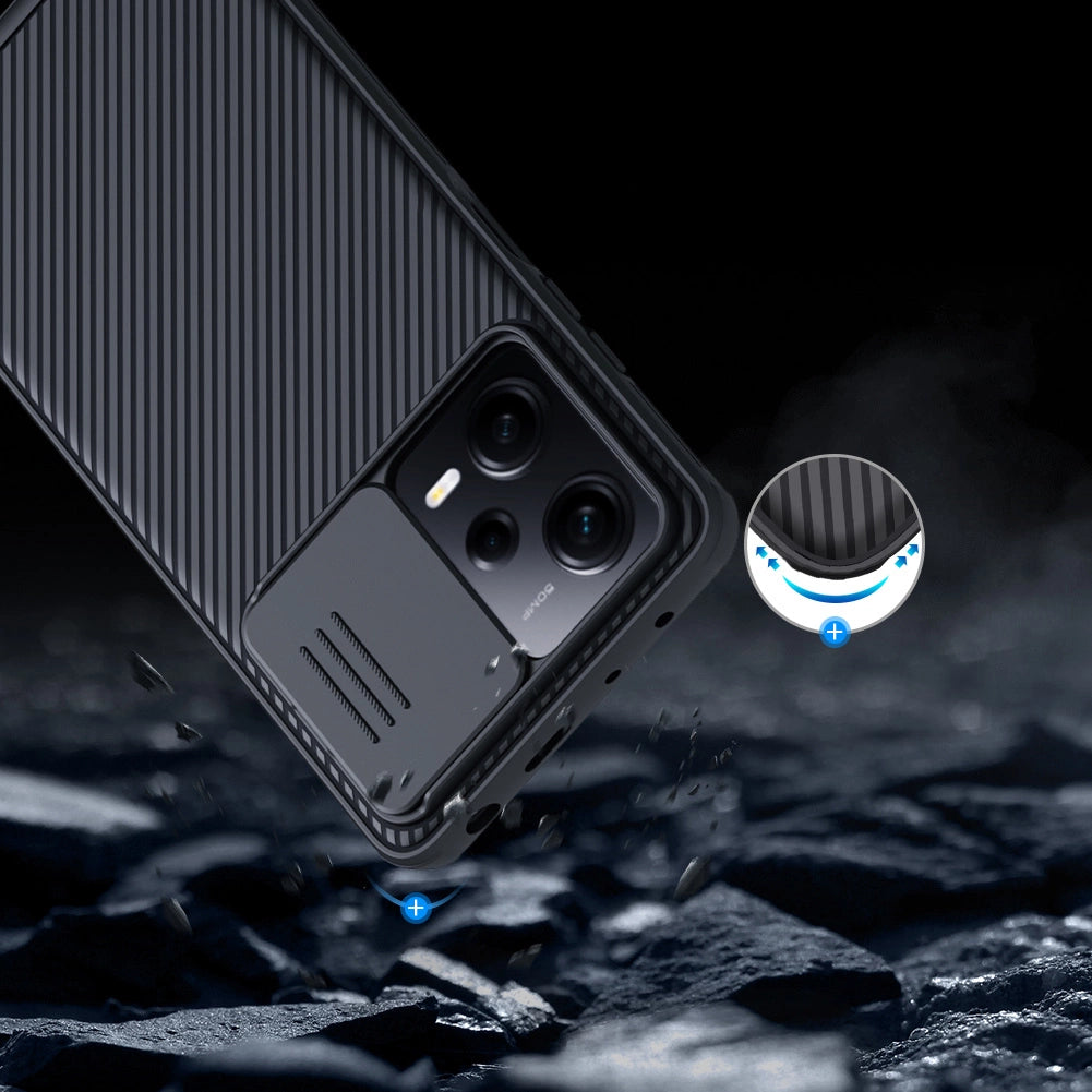 Nillkin CamShield Pro Case Case til Xiaomi Redmi Note 12 Pro / Poco X5 Pro 5G Cover med kamera beskytter sort