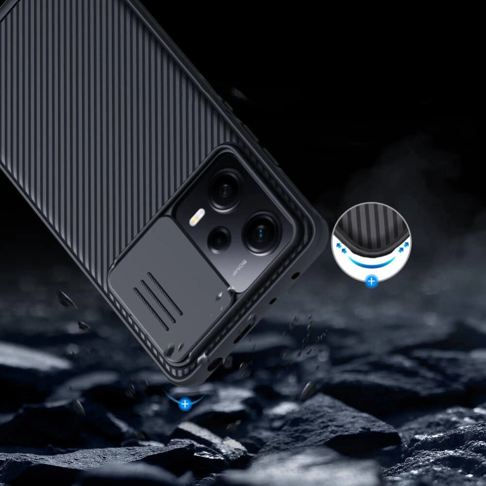 Nillkin CamShield Pro Case Case til Xiaomi Redmi Note 12 Pro / Poco X5 Pro 5G Cover med kamera beskytter sort