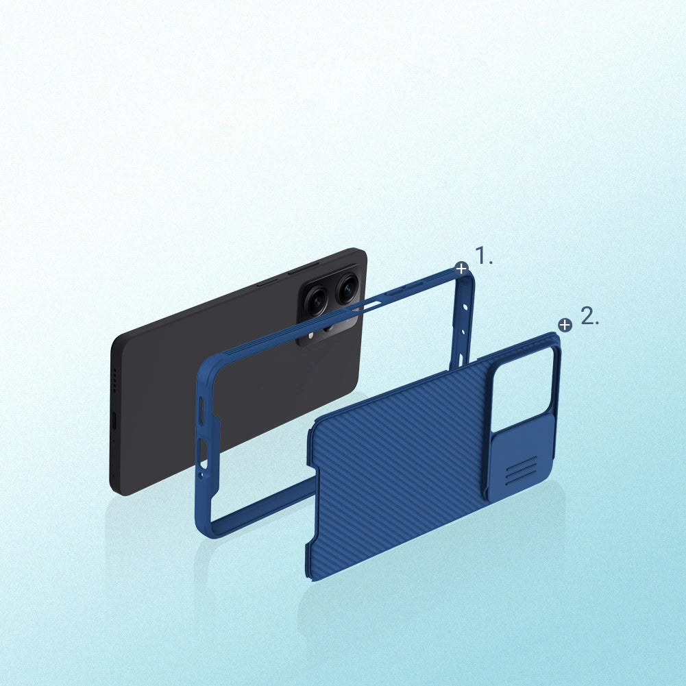 Nillkin CamShield Pro Case Case til Xiaomi Redmi Note 12 Pro / Poco X5 Pro 5G Cover med kamera beskytter sort