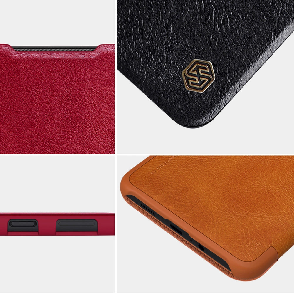 Nillkin Qin Læderkasse Læderkasse med lommepung brun