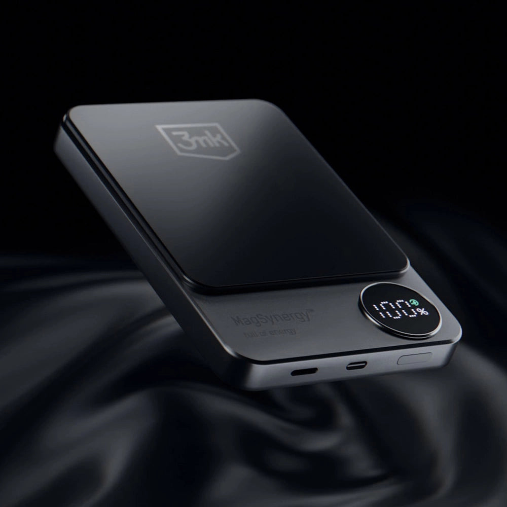 Powerbank 3mk MagSynergy 10000 mAh induktion med MagSafe - sort