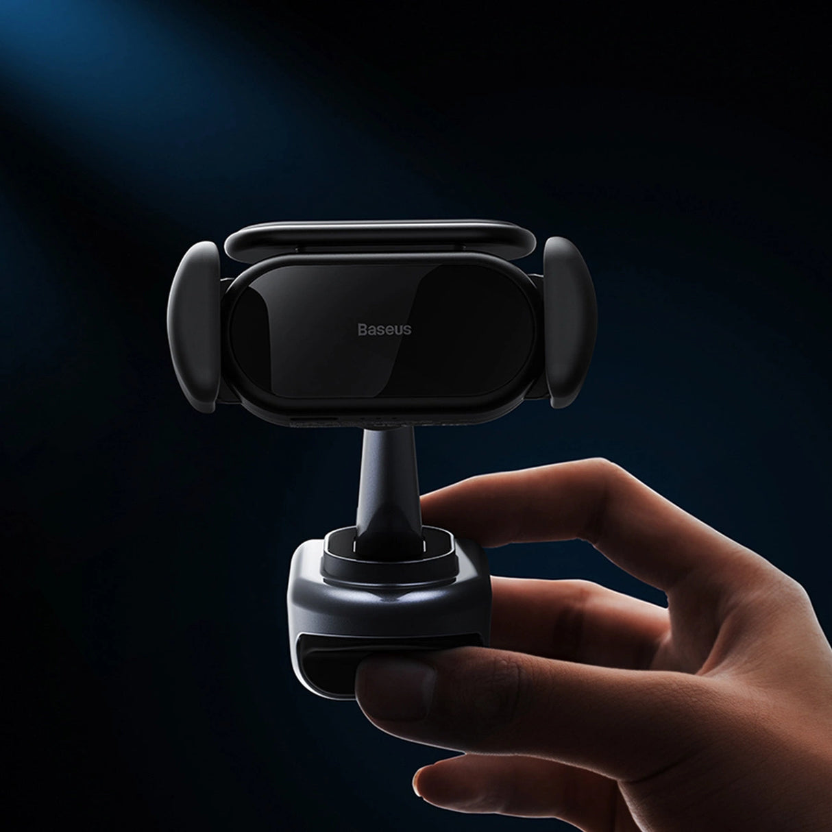 Elektrisk bilholder med solpanel til Tesla Model 3 / Y Baseus T-Space - sort