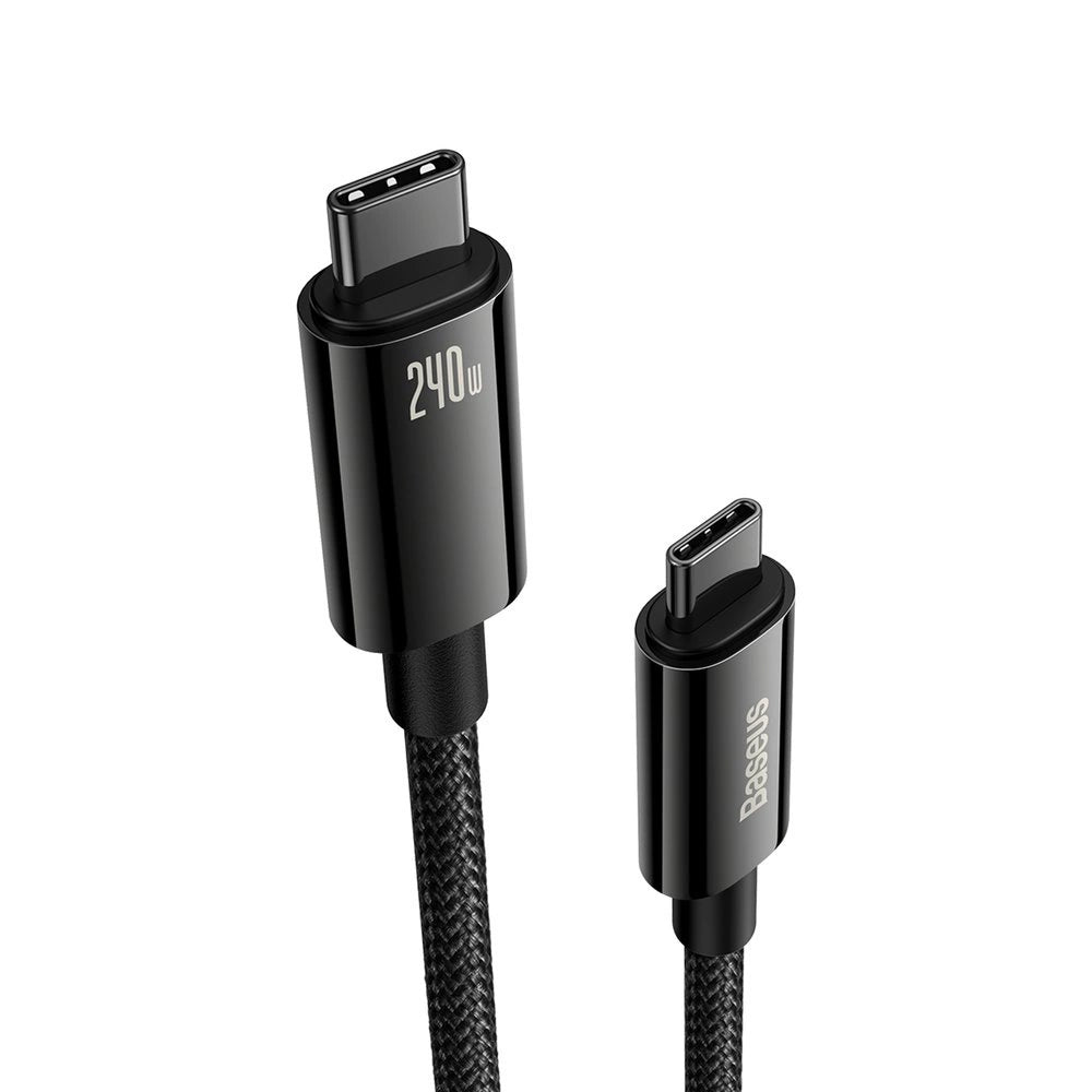 Baseus CAWJ040001 USB-C - USB-C kabel 240W 480Mb/s 1m - sort