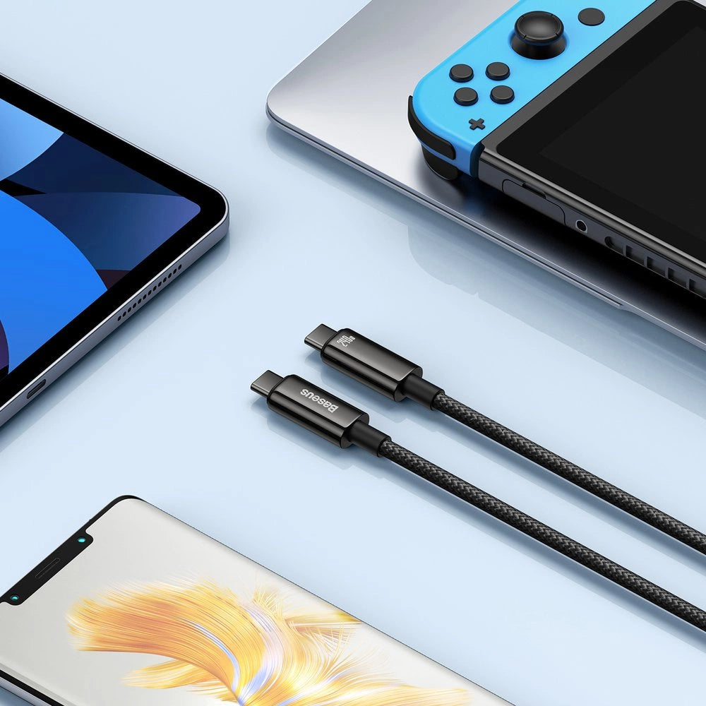 Baseus CAWJ040001 USB-C - USB-C kabel 240W 480Mb/s 1m - sort