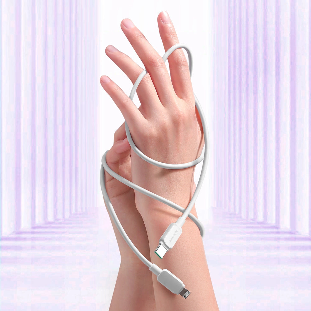 Joyroom Multi-Color Series A14 USB-C / Lightning 20W kabel 1,2 m - hvid