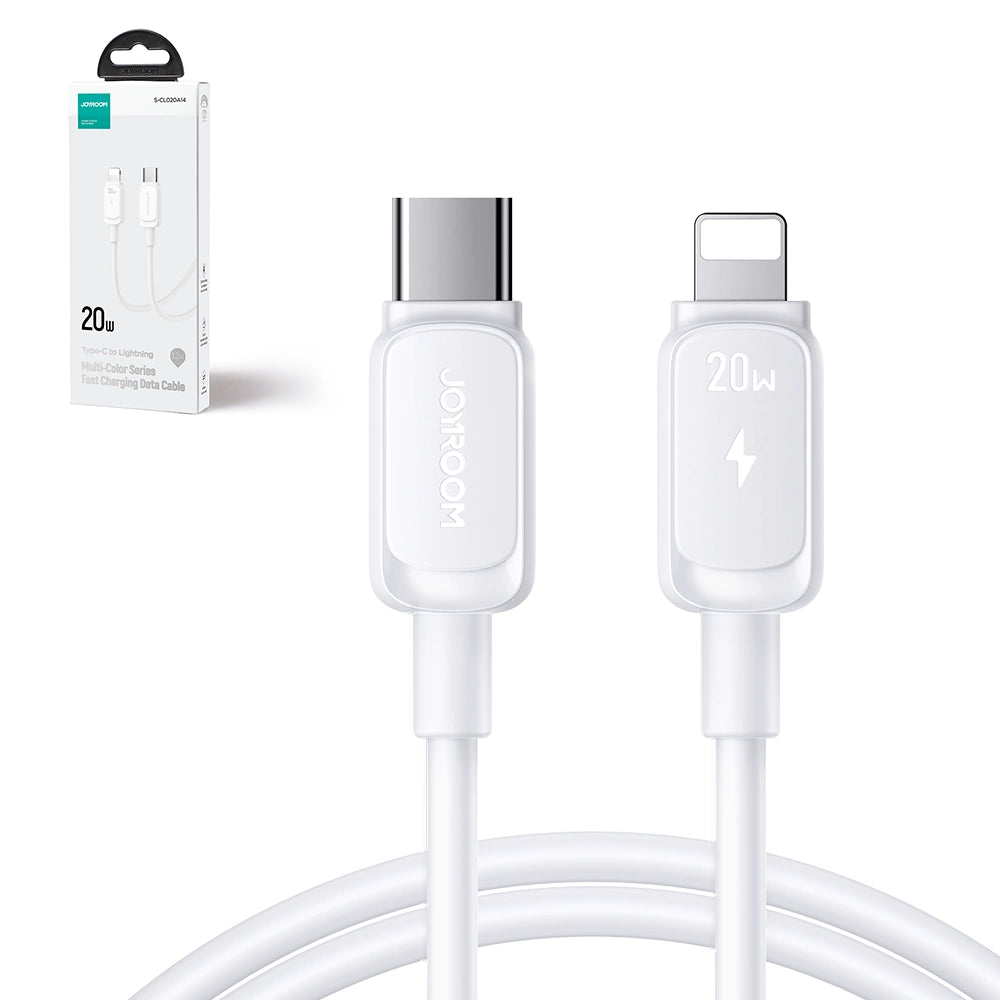 Joyroom Multi-Color Series A14 USB-C / Lightning 20W kabel 1,2 m - hvid