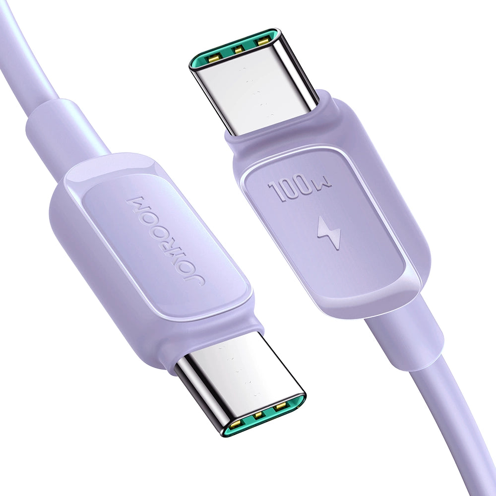 Joyroom Multi-Color Series A14 USB-C / USB-C 100W Kabel 1,2m - Purple