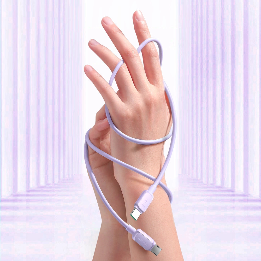 Joyroom Multi-Color Series A14 USB-C / USB-C 100W Kabel 1,2m - Purple