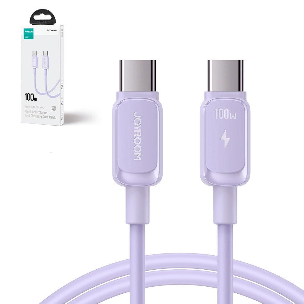 Joyroom Multi-Color Series A14 USB-C / USB-C 100W Kabel 1,2m - Purple