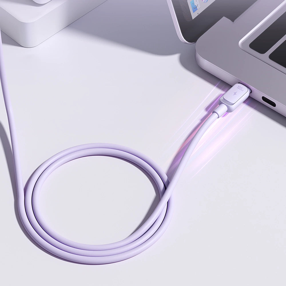 Joyroom Multi-Color Series A14 USB-C / USB-C 100W Kabel 1,2m - Purple