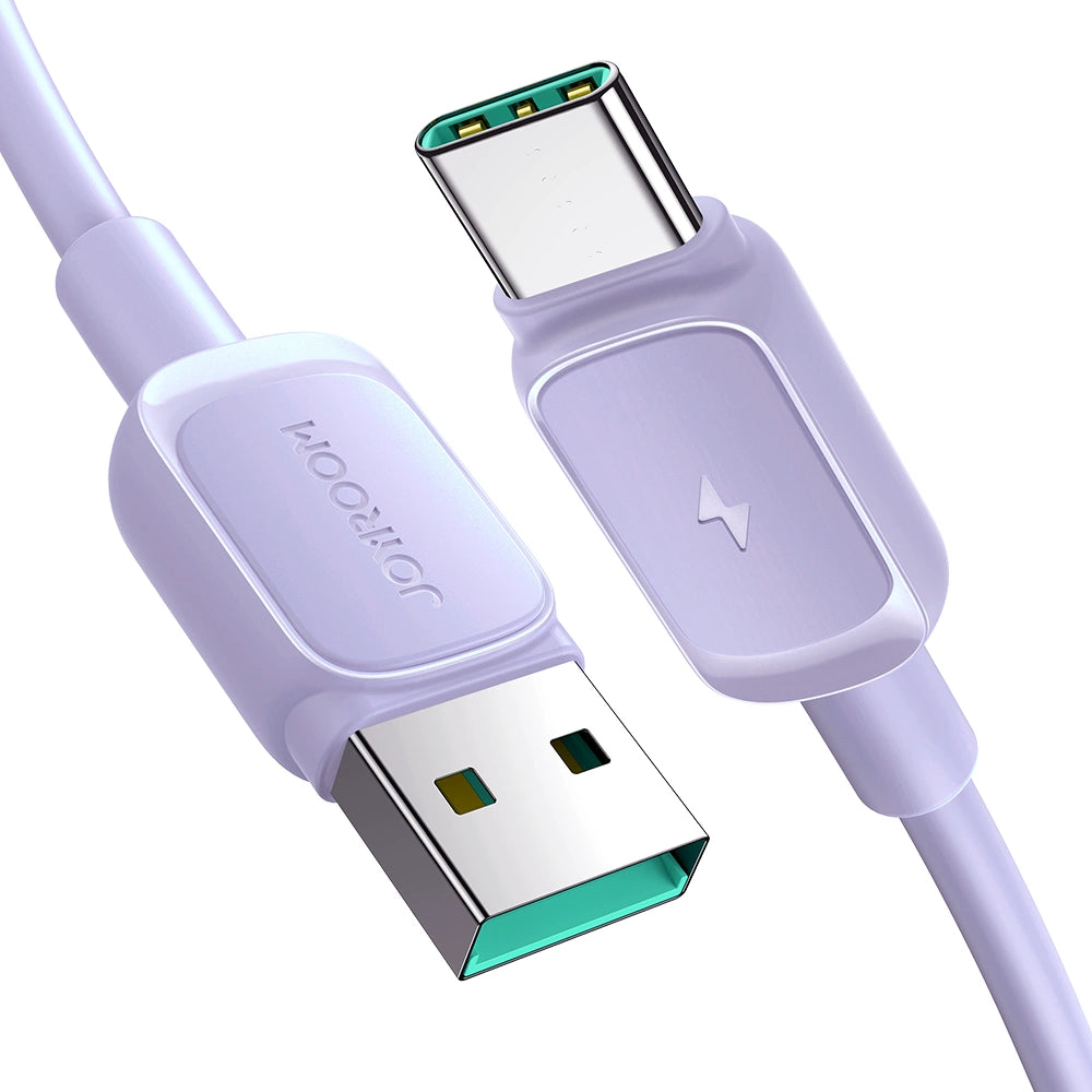 Joyroom Multi-Color Series A14 USB-A / USB-C 3A Kabel 1,2 m - Purple